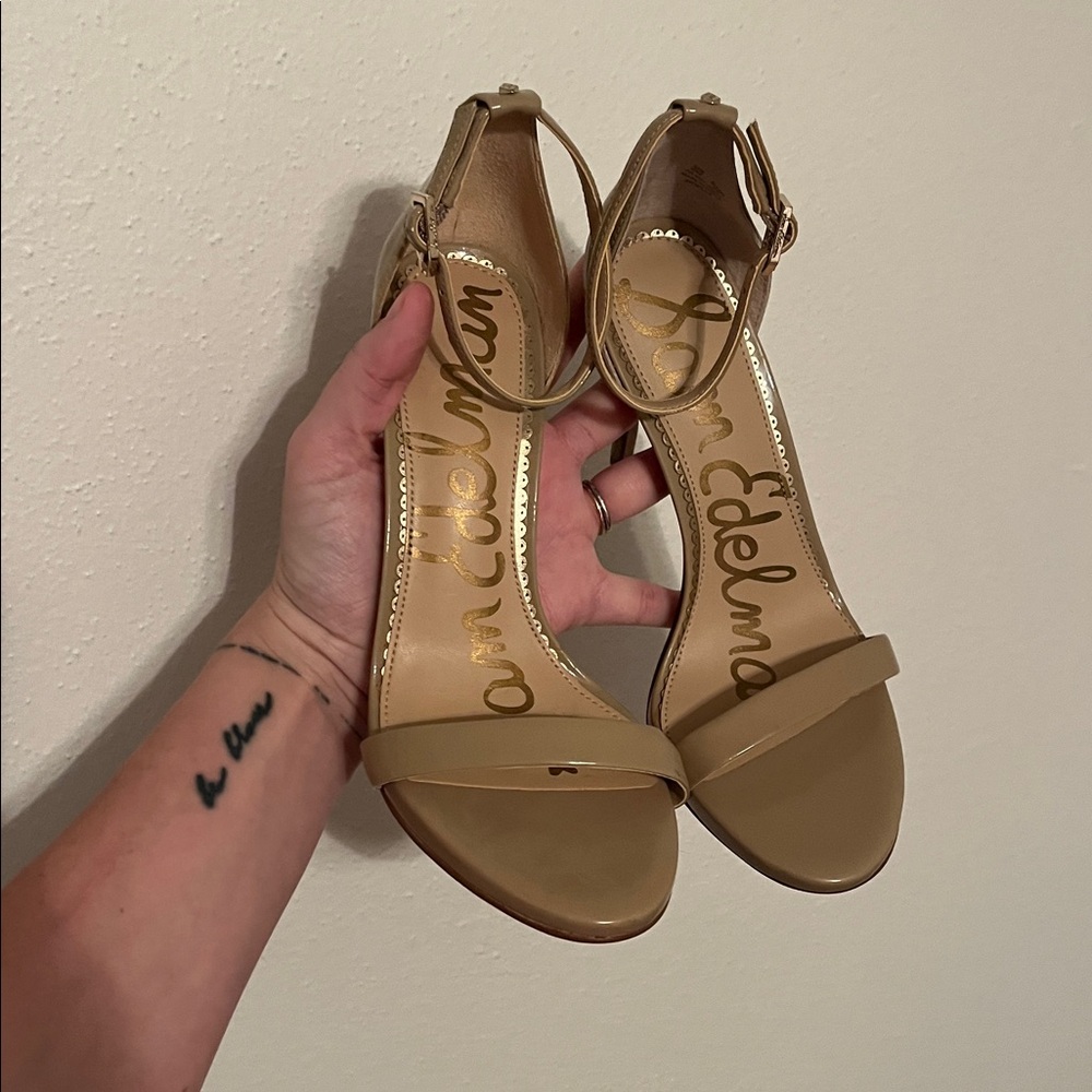 Sam Edelman Ariella Nude Tan Strappy Sandal Heels Women’s Size 6